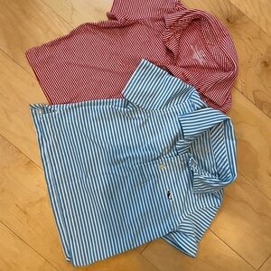 Vineyard Vines Red and Blue Striped Polo Shirts